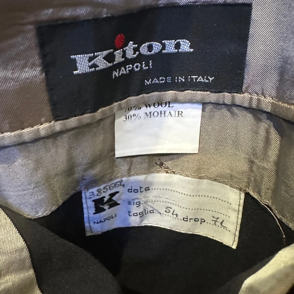 Kiton Brown Gray Sport Coat Premium Wool Mohair Size 54 Drop 7L - Picture 5 of 16